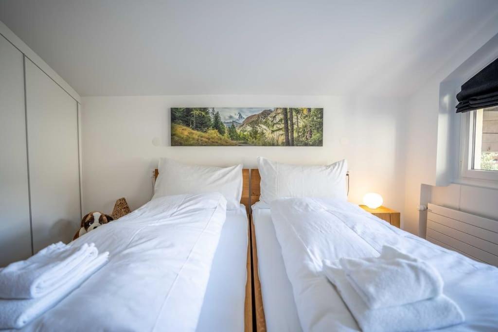 Moderne Wohnung Mit Ausblick Und Viel Sonne Zermatt Bagian luar foto